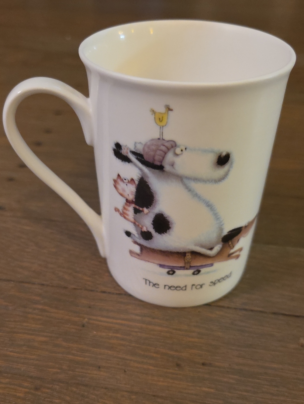 Portmeirion Rob Scotton-"The Need For Speed" Mug with Cute Animal Skateboard